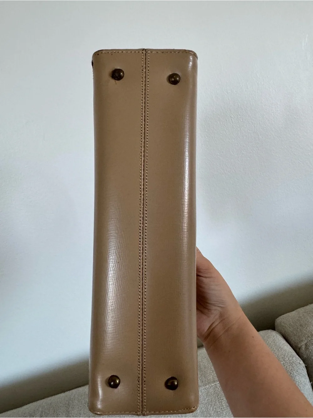 Coblentz 70s vintage beige smooth leather bag